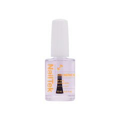 NailTek Strengthen Nail Treatment in a 15mL bottle, formulated to repair and fortify soft, peeling nails.