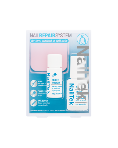 Front view of NailTek Nail Repair System retail packaging